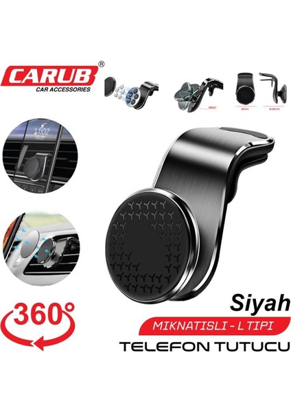 TELEFON TUTUCU IZGARAYA GEÇME (AYARLI) L TİPİ SİYAH