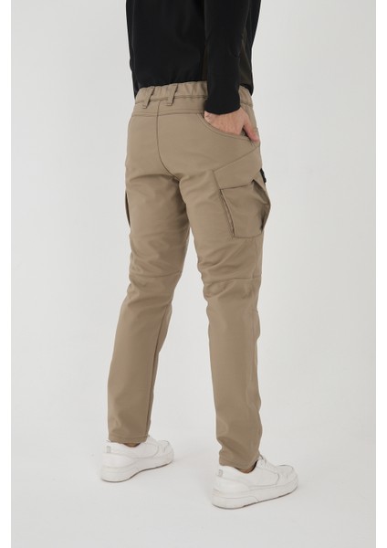 CAMP594 Outdoor Softshell Su Ve Rüzgara Dayanıklı içi Polarlı Kışlık Erkek Taktik Pantolon