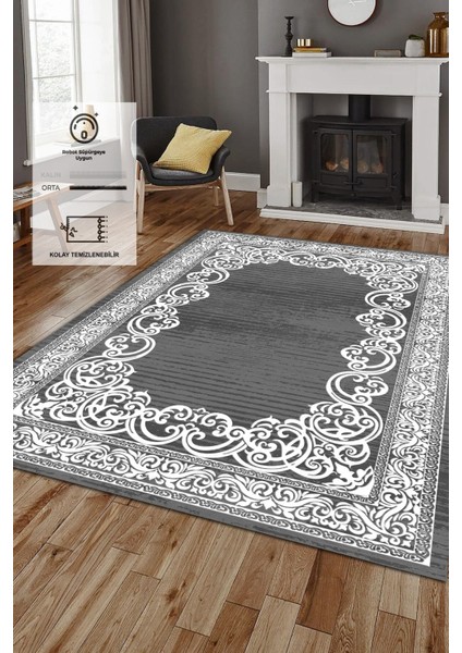 Kaymaz Taban, Makinada Yıkanabilir, Dijital Baskılı, Modern Halı