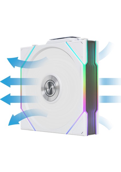 Unı Fan Reverse Tl Wıreless 3X120MM Beyaz Kasa Fanı (G99.12RTL1W3W.00)