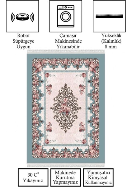Dijital Baskı Kaymaz Tabanlı Yıkanabilir Salon Halısı Mutfak Halısı Koridor Halısı
