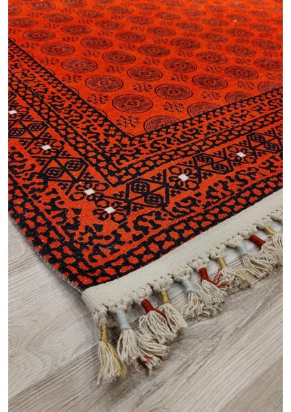 Afgan Premium Desenli Saçaklı Salon Halısı Şönil Pamuk-Polyester Halı modelleri