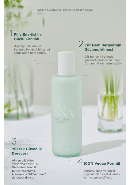 Daily Skindeep Emulsion By Ssac 130 ml - Buğday Filizi Özlü Emülsiyon
