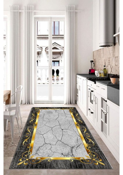 Dijital Baskı Kaymaz Tabanlı Yıkanabilir Salon Halısı Mutfak Halısı Koridor Halısı