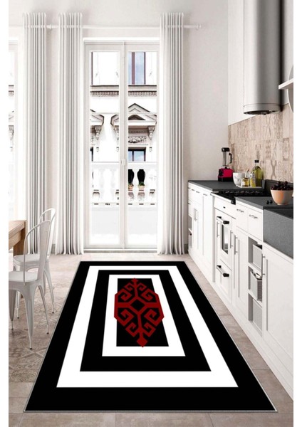 Dijital Baskı Kaymaz Tabanlı Yıkanabilir Salon Halısı Mutfak Halısı Koridor Halısı