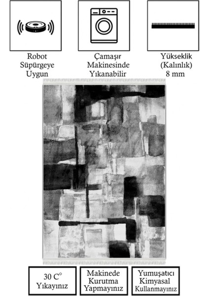 Dijital Baskı Kaymaz Tabanlı Yıkanabilir Salon Halısı Mutfak Halısı Koridor Halısı fırsatları