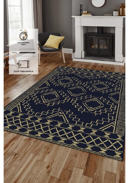 Kaymaz Taban, Makinada Yıkanabilir, Dijital Baskılı, Modern Halı