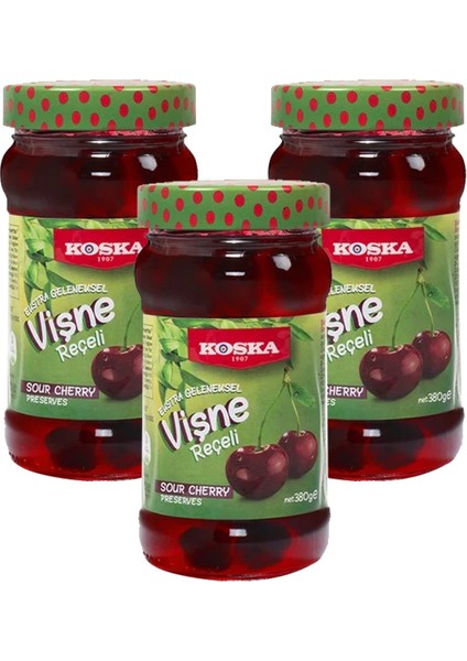 Vişne Reçeli 380 gr Ekstra Geleneksel x 3 Adet