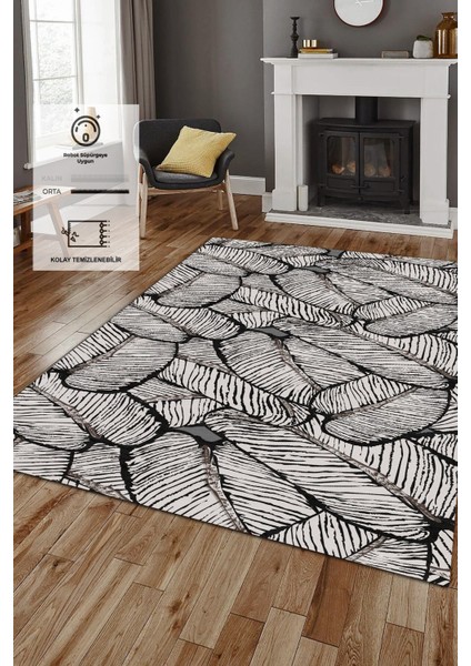 Kaymaz Taban, Makinada Yıkanabilir, Dijital Baskılı, Modern Halı
