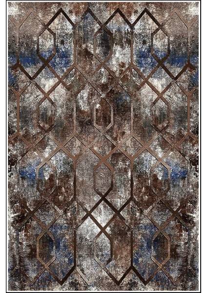 Kaymaz Deri Taban, Makinada Yıkanabilir, Dijital Baskılı, Modern Halı