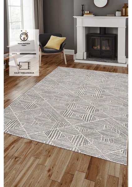 Kaymaz Taban, Makinada Yıkanabilir, Dijital Baskılı, Modern Halı