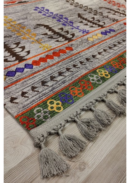 Anatolian Premium Desenli Saçaklı Salon Halısı Şönil Pamuk-Polyester Halı modelleri
