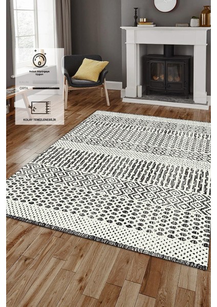 Kaymaz Taban, Makinada Yıkanabilir, Dijital Baskılı, Modern Halı