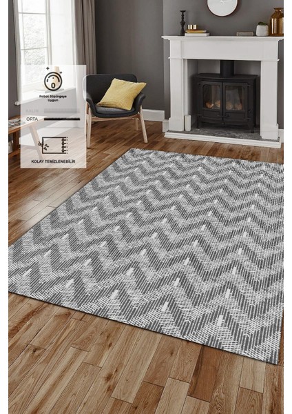 Kaymaz Taban, Makinada Yıkanabilir, Dijital Baskılı, Modern Halı