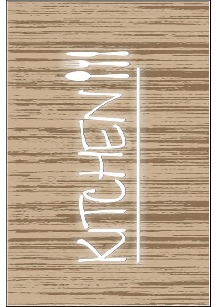 Kitchen Dijital Baskılı Dekoratif Krem Renkli Kaymaz Taban Mutfak Halısı fiyatları