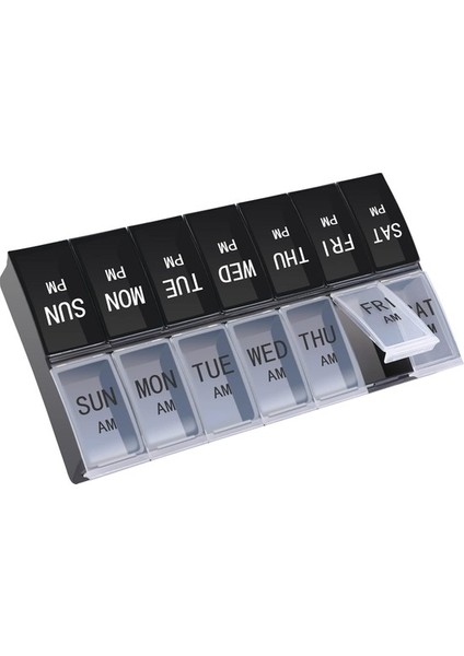 Xl 7 Günlük Hap Kutusu Günde 2 Defa, Am Pm Ekstra Büyük Hap Kutusu, Haftalık, Gündüz Gece Hap Kutusu 7 Günlük, Günde Iki Adet Vitamin Kutusu (Yurt Dışından)