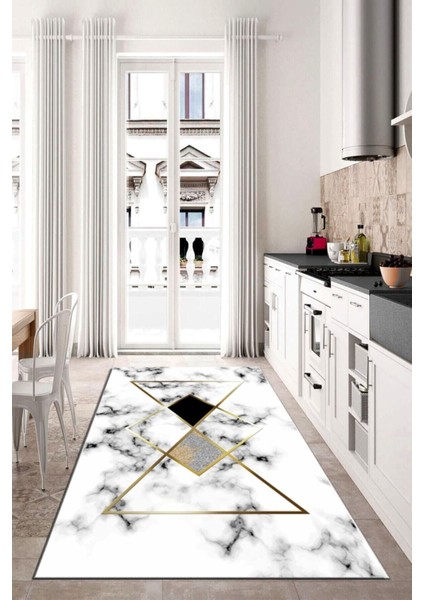Dijital Baskı Kaymaz Tabanlı Yıkanabilir Salon Halısı Mutfak Halısı Koridor Halısı