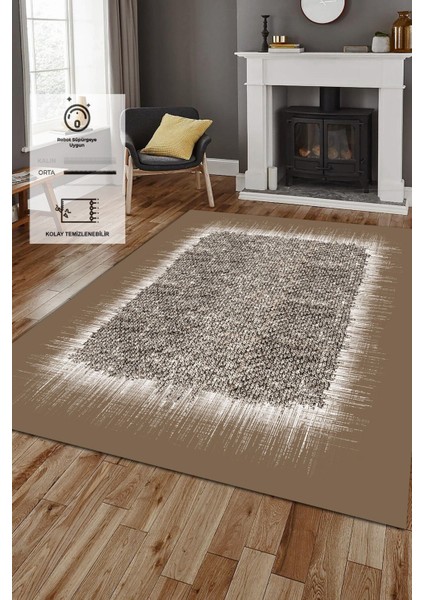 Kaymaz Taban, Makinada Yıkanabilir, Dijital Baskılı, Modern Halı