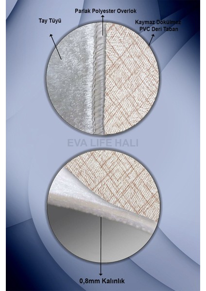 Kaymaz Taban, Makinada Yıkanabilir, Dijital Baskılı, Modern Halı