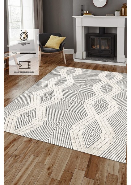 Kaymaz Taban, Makinada Yıkanabilir, Dijital Baskılı, Modern Halı