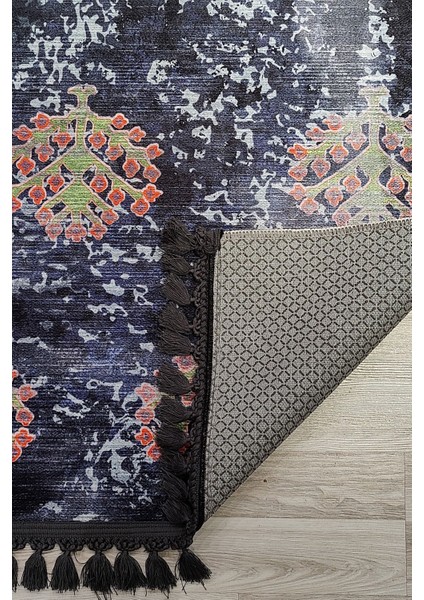 Anatolian Premium Desenli Saçaklı Salon Halısı Şönil Pamuk-Polyester Halı
