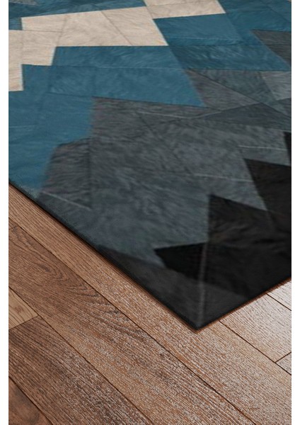 Kaymaz Taban, Makinada Yıkanabilir, Dijital Baskılı, Modern Halı