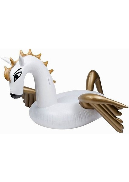Şişme Pegasus Şekilli Paspas Yüzme Yüzme, Şişirilmiş Boyutu: 240 x 230 x 130 Cm. (Altın) (Yurt Dışından)
