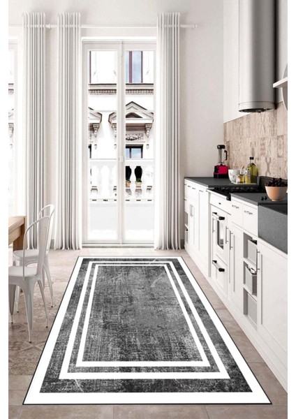 Dijital Baskı Kaymaz Tabanlı Yıkanabilir Salon Halısı Mutfak Halısı Koridor Halısı