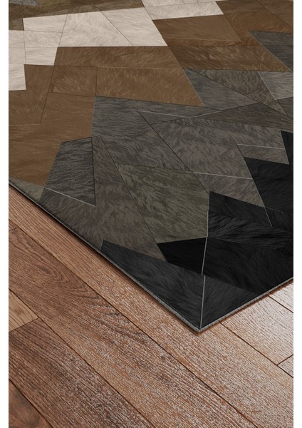 Kaymaz Taban, Makinada Yıkanabilir, Dijital Baskılı, Modern Halı