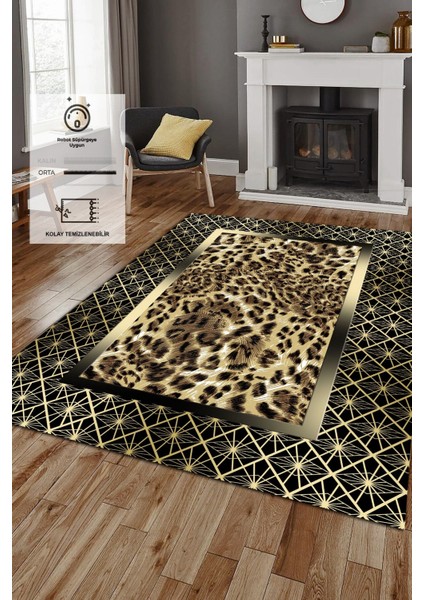 Kaymaz Taban, Makinada Yıkanabilir, Dijital Baskılı, Modern Halı