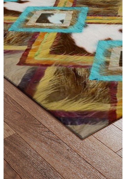 Kaymaz Taban, Makinada Yıkanabilir, Dijital Baskılı, Modern Halı