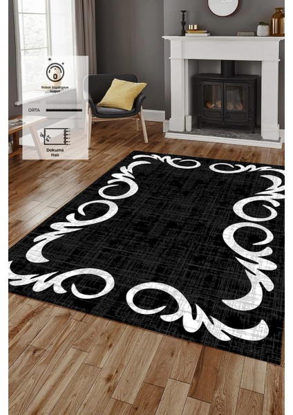 Kaymaz Taban, Makinada Yıkanabilir, Dijital Baskılı, Modern Halı