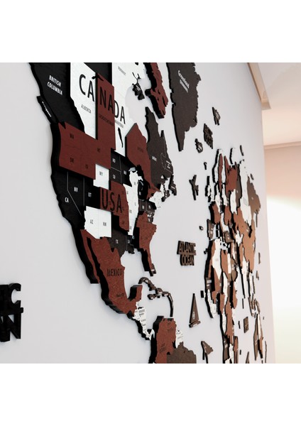 3 Boyutlu Ahşap Dünya Haritası, Ahşap Duvar Dekoru, Duvar Tablo, Gerçek Dünya Haritası,dünya Haritası