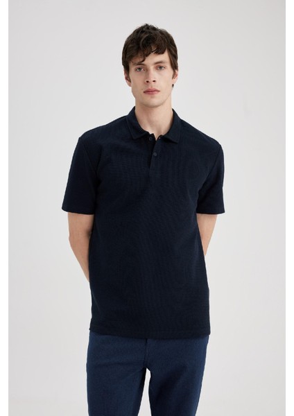 New Regular Fit Basic Düz Kısa Kollu Polo Tişört B4939AX24SP