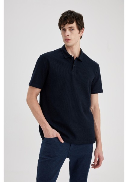 New Regular Fit Basic Düz Kısa Kollu Polo Tişört B4939AX24SP