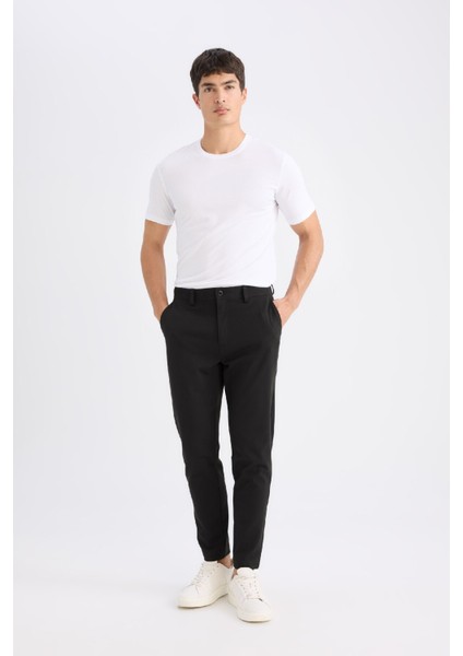 Slim Fit Dar Kesim Bisiklet Yaka Kısa Kollu Basic Düz Tişört M6606AZ24AU