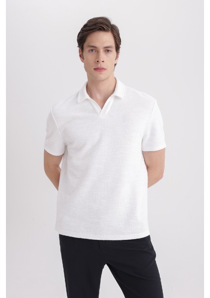 Regular Fit Basic Düz Kısa Kollu Polo Tişört B6533AX24SP