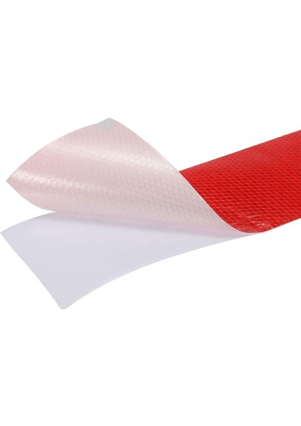 Fosforlu Reflektörlü Bant Kırmızı Reflektif Şerit Bant 7.5 cm 1 Metre Ikaz Bandı