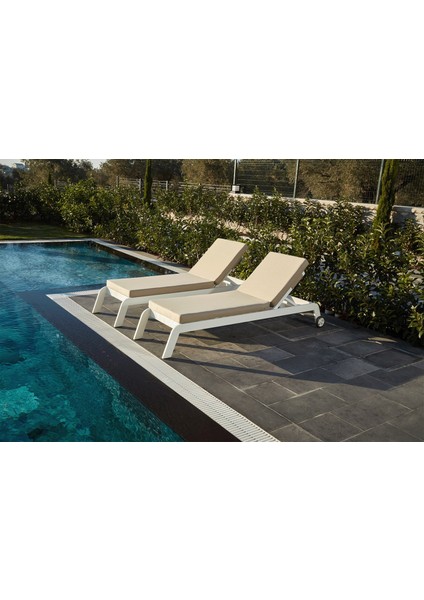 Lora Alüminyum Şezlong - Antrasit - 1 Adet