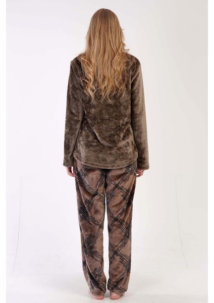 Kadın Welsoft Uzun Kol Yeşil Pijama Takım C3T7N0O403