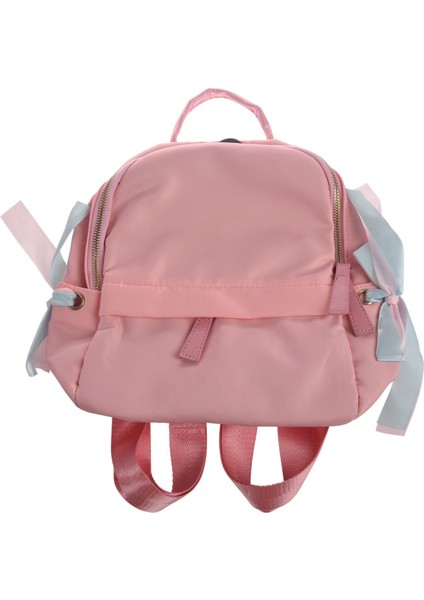 Vahşi Bayan Sırt Çantası USB Şarj Naylon Sırt Çantası Rahat Moda Şerit Naylon Küçük Taze Sırt Çantası Pembe (Yurt Dışından) fırsatları