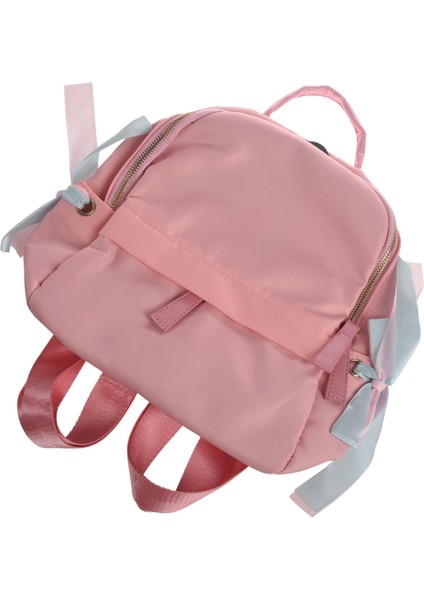 Vahşi Bayan Sırt Çantası USB Şarj Naylon Sırt Çantası Rahat Moda Şerit Naylon Küçük Taze Sırt Çantası Pembe (Yurt Dışından) indirimleri