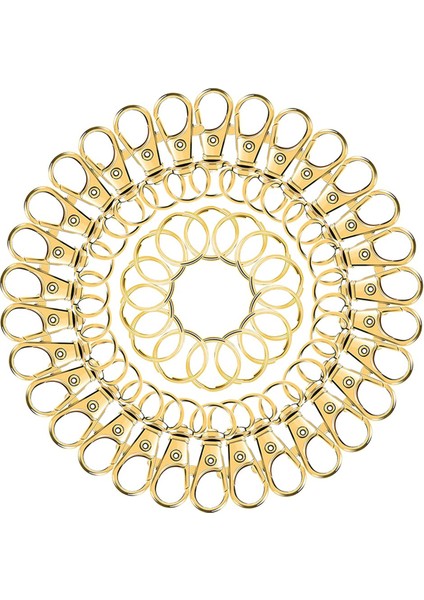 100 Takım Metal Döner Yaylı Kancalar Anahtarlık Klipsi, Kordon, Anahtar, Sanat El Sanatları, Gümüş + Altın Için Anahtar Halkaları (Yurt Dışından) modelleri