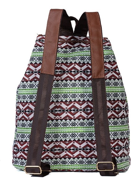 Moda Yeni Bayan Sırt Çantası Kanvas Baskı Rahat Sırt Çantası Öğrenci Sırt Çantası Seyahat Çantası Küçük Sırt Çantası Beyaz (Yurt Dışından)