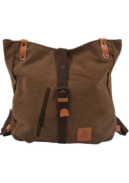 Gündelik Kanvas Çok Fonksiyonlu Messenger Çanta (Kahve) (Yurt Dışından)
