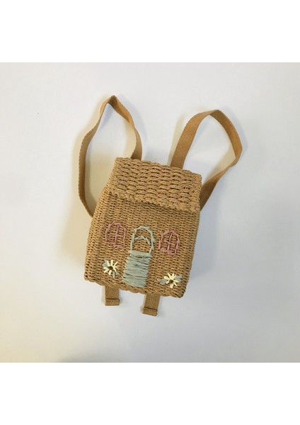 Çift Omuz Hasır Dokuma Çanta Çocuk Sırt Çantası Hasır Dokuma Çanta Öğrenci Okul Çantası El Taşıma Dokuma Sırt Çantası ile (Yurt Dışından) modelleri