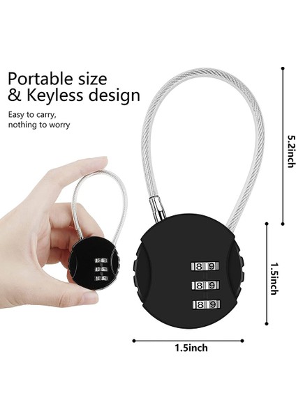 2 Paket Şifreli Kilit 3 Haneli Açık Su Geçirmez Asma Kilit Okul Spor Salonu Soyunma, Spor Soyunma, Çit, Alet Kutusu, Kapı (Yurt Dışından) fiyatları