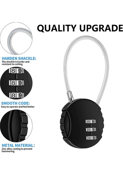 2 Paket Şifreli Kilit 3 Haneli Açık Su Geçirmez Asma Kilit Okul Spor Salonu Soyunma, Spor Soyunma, Çit, Alet Kutusu, Kapı (Yurt Dışından) indirimleri