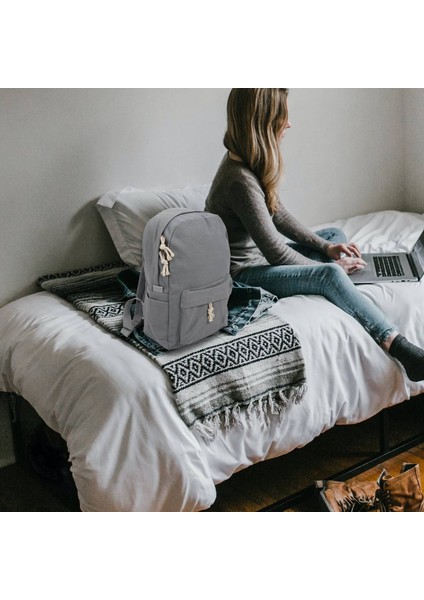 Düz Renk Kanvas Omuz Çantası Koleji Rüzgar Öğrenci Çantası Çocuk Sırt Çantası Kız Gri (Yurt Dışından) fiyatları