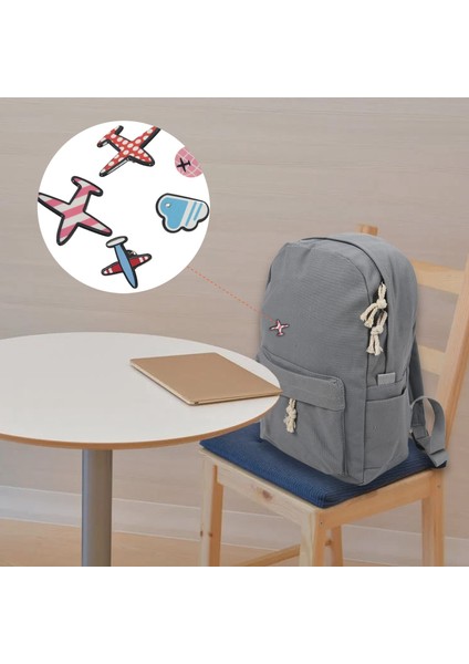 Düz Renk Kanvas Omuz Çantası Koleji Rüzgar Öğrenci Çantası Çocuk Sırt Çantası Kız Gri (Yurt Dışından) modelleri